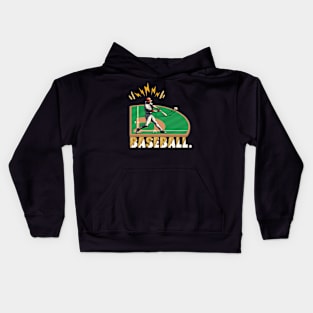 Baseball touchdown Kids Hoodie